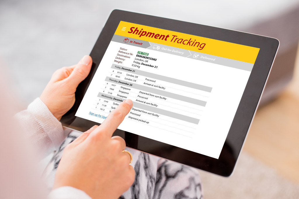 DHL online shipment tracking system
