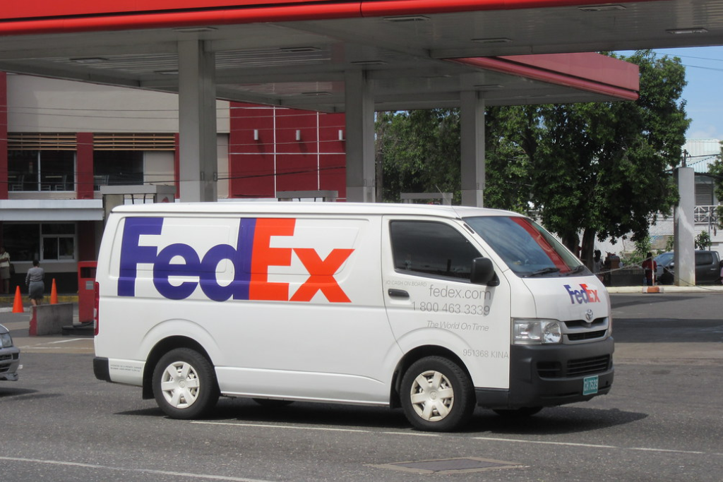FedEx van delivery